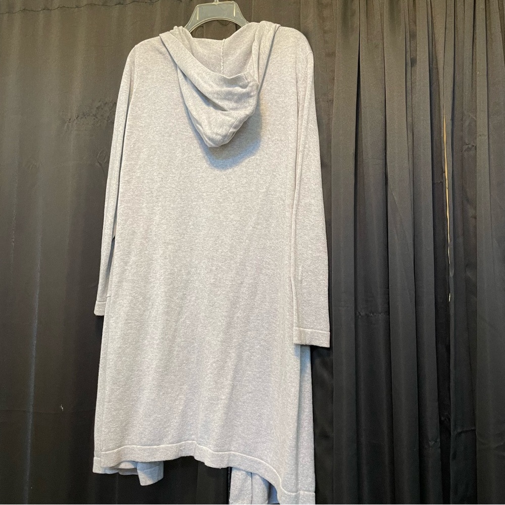 Eileen Fisher              Gray Hooded Cardigan - Picture 3 of 4